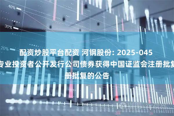 配资炒股平台配资 河钢股份: 2025-045 关于向专业投资者公开发行公司债券获得中国证监会注册批复的公告